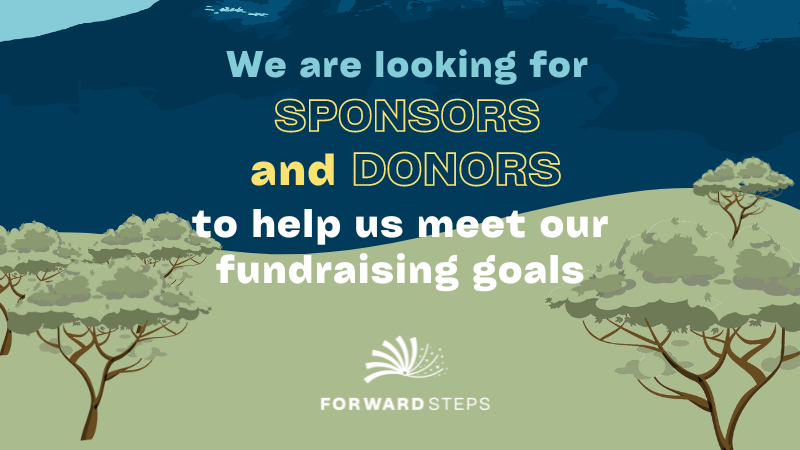 We are looking for sponsors and donors to help us meet our fundraising goals 