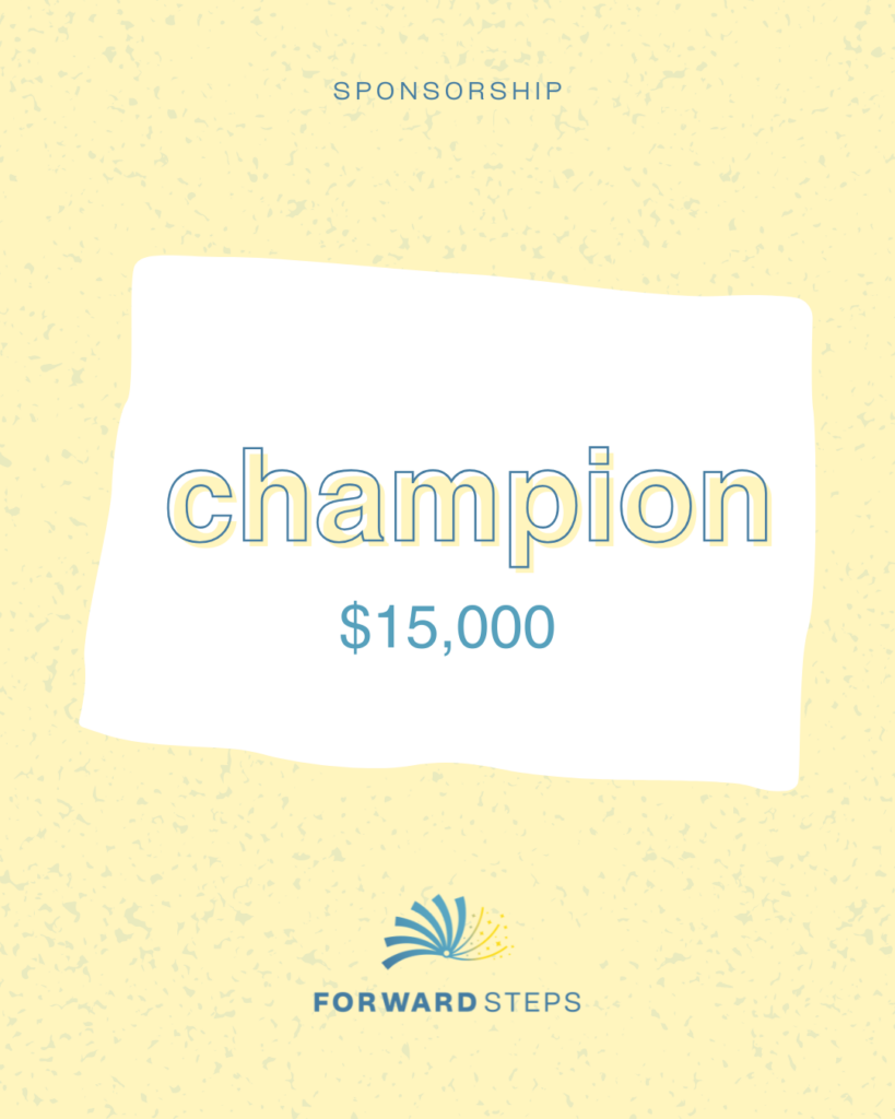 Sponsorship Levels - Champion - $15,000